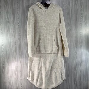 Softies Marshmallow Cozy Lounger Hooded Gown Heather Cream Ivory Women’s Size M